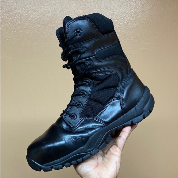 Rockport Vibram Black Tactical Genuine Leather Combat Boots - Picture 11 of 17